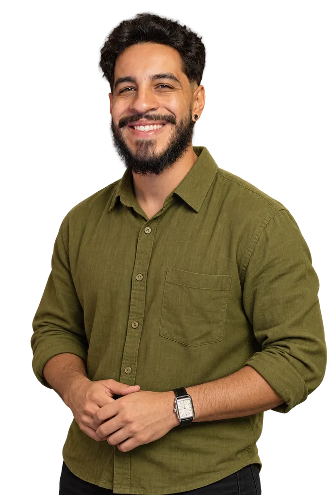 Illustrative portrait of Vinicius, AI and operations consultant